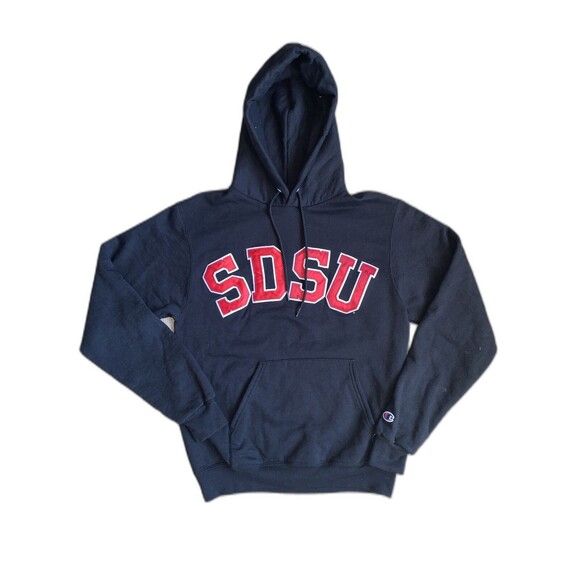 Champion Other - San Diego State University Aztecs SMALL black hoodie Dual Layer Stitched Logo